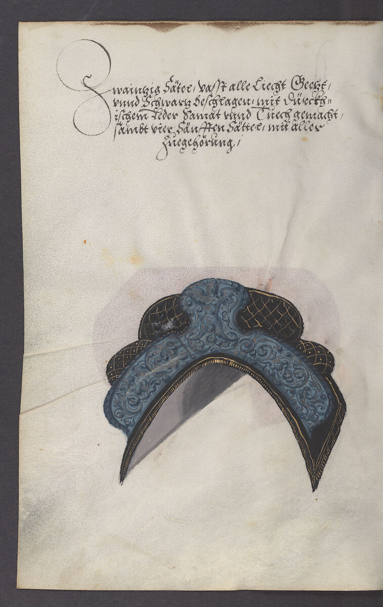 Illustrated Manuscript Inventory of an Armory for Sale by Lottery, Vellum, German