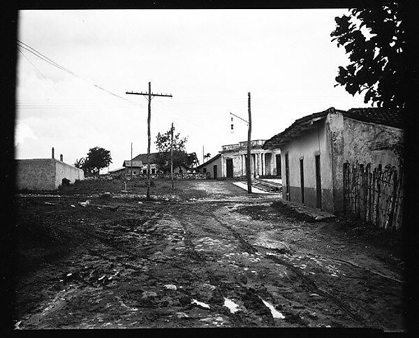 [Houses and Power Lines on Dirt Road, Cuba], Walker Evans (American, St. Louis, Missouri 1903–1975 New Haven, Connecticut), Film negative 