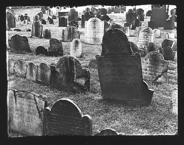 [Graveyard, Boston, Massachusetts], Walker Evans (American, St. Louis, Missouri 1903–1975 New Haven, Connecticut), Glass negative 