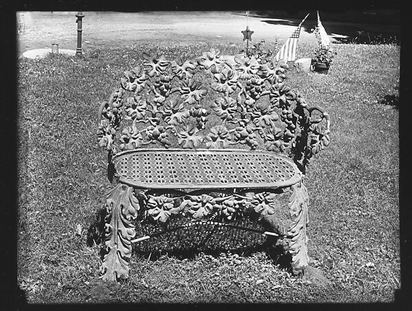 [Iron Chair on Lawn], Walker Evans (American, St. Louis, Missouri 1903–1975 New Haven, Connecticut), Glass negative 