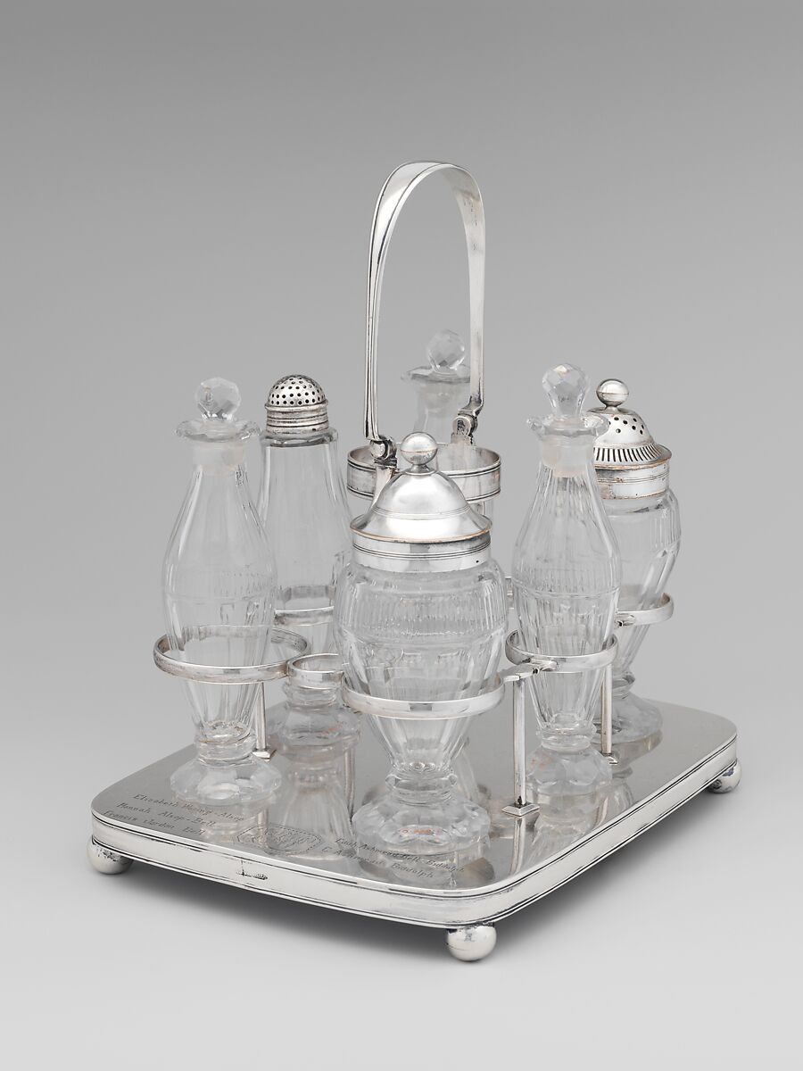 Cruet stand, Lewis and Smith (active ca. 1805–11), Silver, American