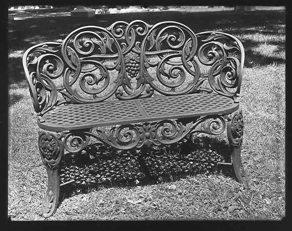 [Iron Chair on Lawn], Walker Evans (American, St. Louis, Missouri 1903–1975 New Haven, Connecticut), Glass negative 