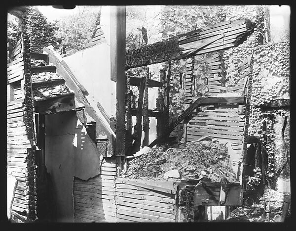 [Fire Ruins, Scarborough, New York], Walker Evans (American, St. Louis, Missouri 1903–1975 New Haven, Connecticut), Glass negative 