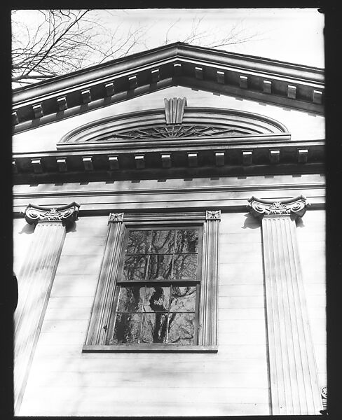 [Gable and Window of Greek Revival House, Cherry Valley, New York], Walker Evans (American, St. Louis, Missouri 1903–1975 New Haven, Connecticut), Glass negative 