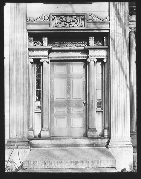 [Greek Revival Doorway, Cherry Valley, New York], Walker Evans (American, St. Louis, Missouri 1903–1975 New Haven, Connecticut), Glass negative 