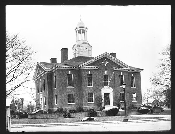 [Neoclassical Public Building with Gazebo Belltower], Walker Evans (American, St. Louis, Missouri 1903–1975 New Haven, Connecticut), Glass negative 