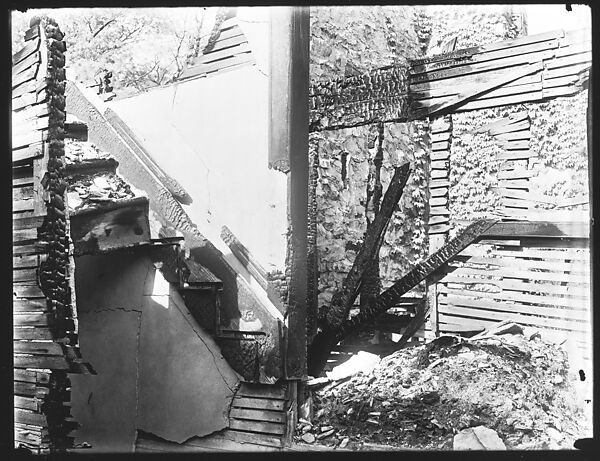 [Fire Ruins, Scarborough, New York], Walker Evans (American, St. Louis, Missouri 1903–1975 New Haven, Connecticut), Glass negative 