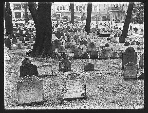 [Graveyard, Boston, Massachusetts], Walker Evans (American, St. Louis, Missouri 1903–1975 New Haven, Connecticut), Glass negative 