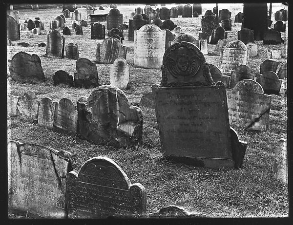 [Graveyard, Boston, Massachusetts], Walker Evans (American, St. Louis, Missouri 1903–1975 New Haven, Connecticut), Glass negative 