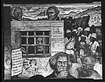 [Detail of "The Conflict Over Slavery" Panel of Diego Rivera's Mural for the New Worker's School, New York City], Walker Evans (American, St. Louis, Missouri 1903–1975 New Haven, Connecticut), Film negative 