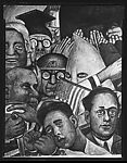 [Detail of "Mussolini" Panel of Diego Rivera's Mural for the New Worker's School, New York City], Walker Evans  American, Film negative
