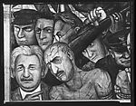 [Detail of "Hitler" Panel of Diego Rivera's Mural for the New Worker's School, New York City], Walker Evans (American, St. Louis, Missouri 1903–1975 New Haven, Connecticut), Film negative 