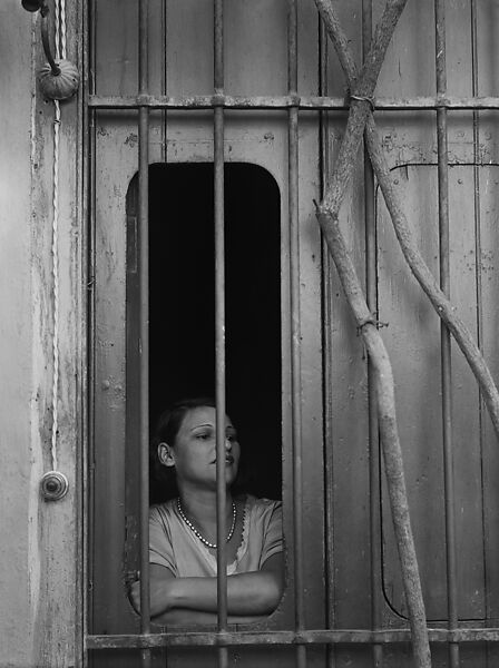 [Woman Behind Barred Window, Havana], Walker Evans (American, St. Louis, Missouri 1903–1975 New Haven, Connecticut), Film negative 