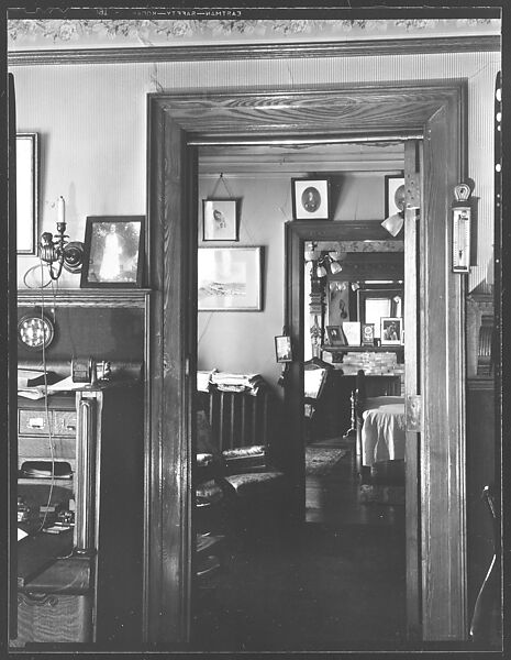 [Interior Showing Family Photographs Around Doorways and on Fireplace Mantle], Walker Evans (American, St. Louis, Missouri 1903–1975 New Haven, Connecticut), Film negative 