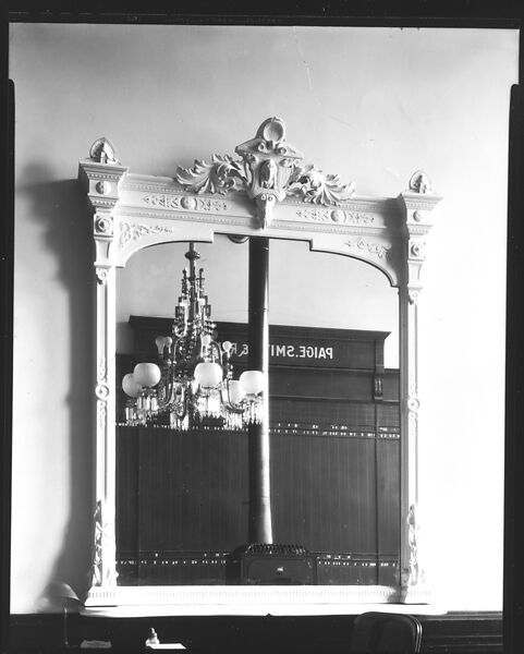 [Chandelier Reflection in Hotel Mirror, Saratoga Springs, New York], Walker Evans (American, St. Louis, Missouri 1903–1975 New Haven, Connecticut), Film negative 