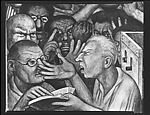 [Detail of "Division and Depression" Panel of Diego Rivera's Mural for the New Worker's School, New York City], Walker Evans (American, St. Louis, Missouri 1903–1975 New Haven, Connecticut), Film negative