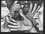 [Detail of "Division and Depression" Panel of Diego Rivera's Mural for the New Worker's School, New York City], Walker Evans (American, St. Louis, Missouri 1903–1975 New Haven, Connecticut), Film negative