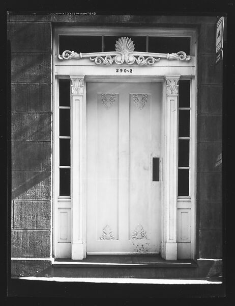 [Greek Revival Doorway, 290-2 Bank Street, New York City], Walker Evans (American, St. Louis, Missouri 1903–1975 New Haven, Connecticut), Film negative 