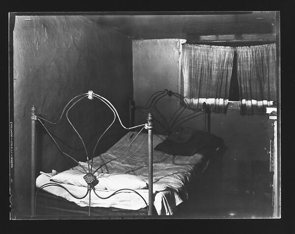 [Bedroom in Boarding House on Hudson Street, Residence of John Cheever, New York City], Walker Evans (American, St. Louis, Missouri 1903–1975 New Haven, Connecticut), Film negative 