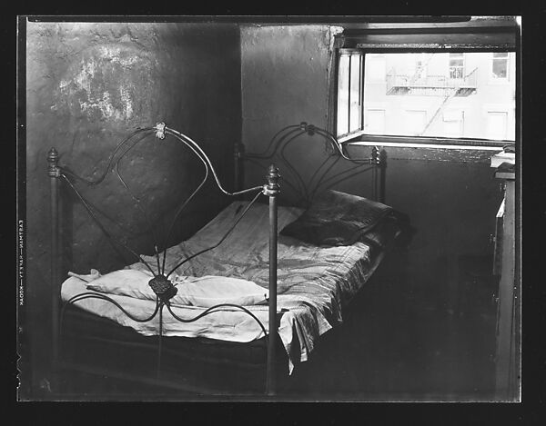 [Bedroom in Boarding House on Hudson Street, Residence of John Cheever, New York City], Walker Evans (American, St. Louis, Missouri 1903–1975 New Haven, Connecticut), Film negative 