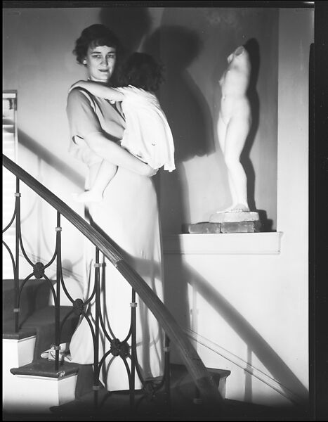 [Jane and Jill Fuller on Stairwell, Bedford, New York], Walker Evans (American, St. Louis, Missouri 1903–1975 New Haven, Connecticut), Film negative