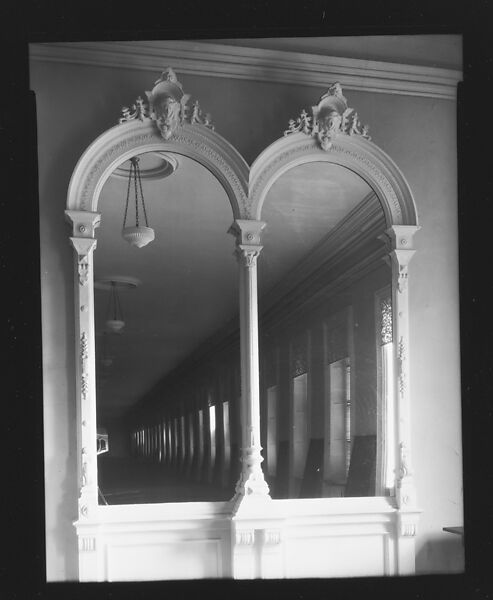 [Mirror in Hotel Lobby, Saratoga Springs, New York], Walker Evans (American, St. Louis, Missouri 1903–1975 New Haven, Connecticut), Film negative 