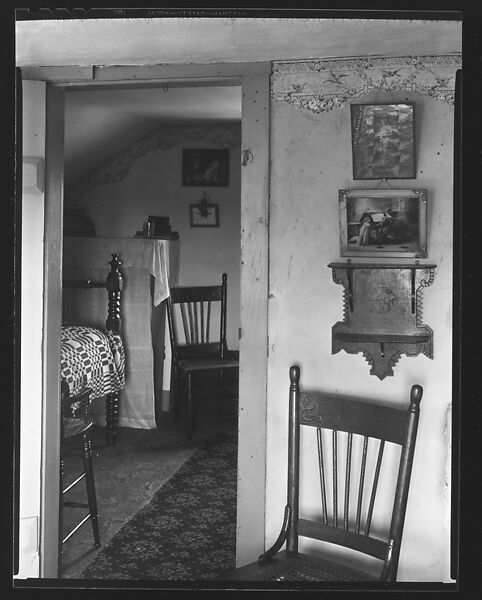 [Bedroom Interior Seen through Doorway, Near Copake, New York], Walker Evans (American, St. Louis, Missouri 1903–1975 New Haven, Connecticut), Film negative 
