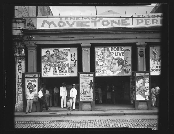 [Cinema Showing "El Rey de la Plata" and "Six Hours to Live", Havana], Walker Evans (American, St. Louis, Missouri 1903–1975 New Haven, Connecticut), Film negative 