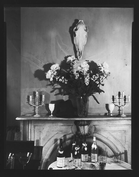 [Fireplace Mantle and Table Settings in Muriel Draper's Drawing Room, New York City], Walker Evans (American, St. Louis, Missouri 1903–1975 New Haven, Connecticut), Film negative 