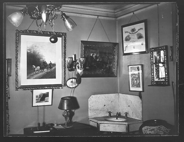 [Interior with Pictures on Wall and Sink in Corner, Storrs House, Hartford, Connecticut], Walker Evans (American, St. Louis, Missouri 1903–1975 New Haven, Connecticut), Film negative 