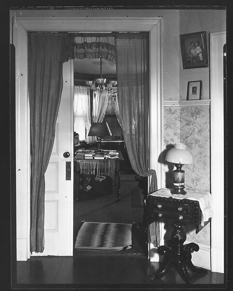 [Hallway with View Through Doorway to Study, Storrs House, Hartford, Connecicut], Walker Evans (American, St. Louis, Missouri 1903–1975 New Haven, Connecticut), Film negative 