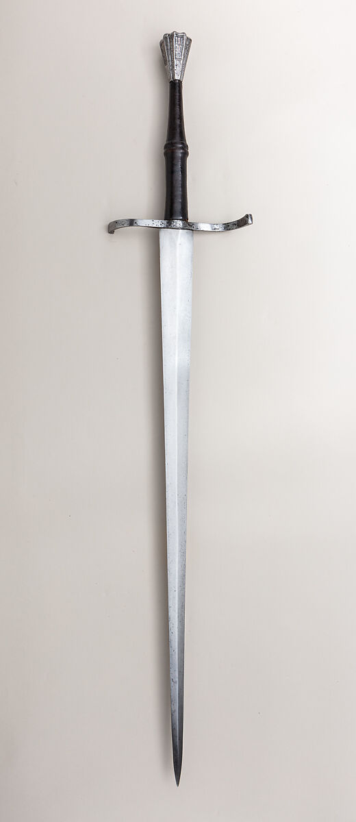 Sword, Steel, silver, leather, British 