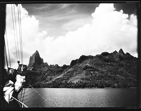 [South Seas: Rock Formations and Mountain Range, with Cressida Rigging in Foreground], Walker Evans (American, St. Louis, Missouri 1903–1975 New Haven, Connecticut), Film negative 
