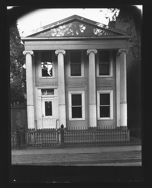 [Greek Revival House with Ionic Columns], Walker Evans (American, St. Louis, Missouri 1903–1975 New Haven, Connecticut), Film negative 