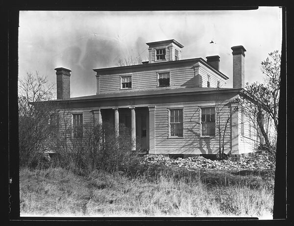 [Greek Revival House with Recessed Entry Porch and Belltower Apartment], Walker Evans (American, St. Louis, Missouri 1903–1975 New Haven, Connecticut), Film negative 