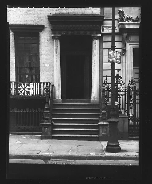 [Greek Revival Doorway, New York City], Walker Evans (American, St. Louis, Missouri 1903–1975 New Haven, Connecticut), Film negative 