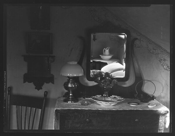 [Dresser and Mirror in Bedroom, Vicinity Copake, New York], Walker Evans (American, St. Louis, Missouri 1903–1975 New Haven, Connecticut), Film negative 