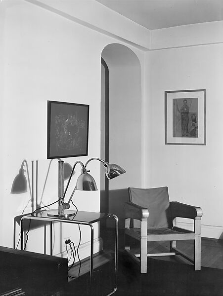 [Interior of Cary Ross' Apartment Showing Modernist Lamps on Table, New York City], Walker Evans (American, St. Louis, Missouri 1903–1975 New Haven, Connecticut), Film negative 