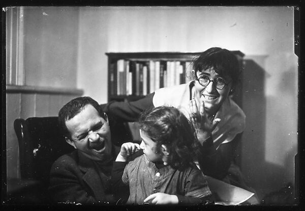 [Ben, Tillie, and Judith Shahn at 23 Bethune Street Apartment, New York City]