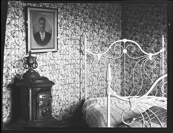[Bedroom with Wood Stove in De Luze House, Truro, Massachusetts], Walker Evans (American, St. Louis, Missouri 1903–1975 New Haven, Connecticut), Film negative 