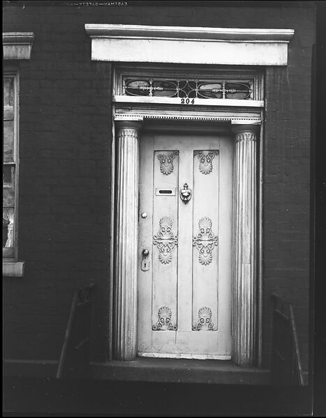 [Greek Revival Doorway, 204 West Thirteenth Street, New York City], Walker Evans (American, St. Louis, Missouri 1903–1975 New Haven, Connecticut), Film negative