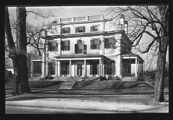 [Greek Revival House with Side Porches, Dedham, Massachusetts]