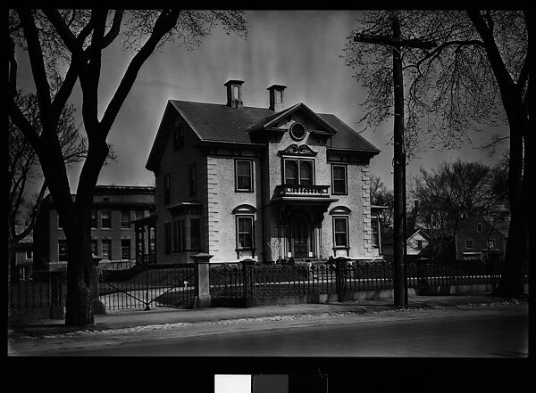 [Italianate Revival House with Gable Window, Waltham, Massachusetts], Walker Evans (American, St. Louis, Missouri 1903–1975 New Haven, Connecticut), Film negative 