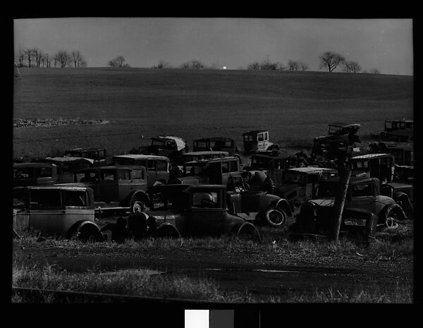 [Junked Automobiles in Field, Near Easton, Pennsylvania], Walker Evans (American, St. Louis, Missouri 1903–1975 New Haven, Connecticut), Film negative 