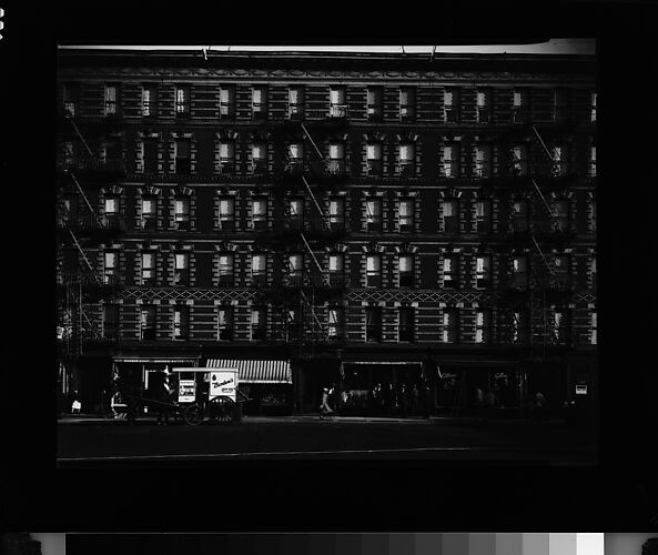 [Apartment Building Façades and Horse-Drawn Carriage on Sixth Avenue, New York City]