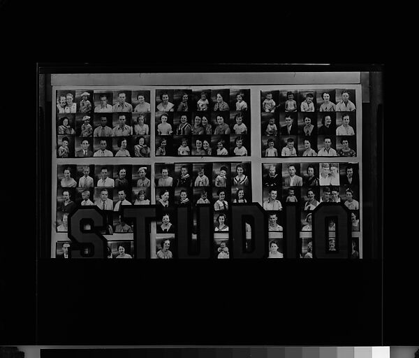 [Top Half of Photographer's Window Display, Savannah, Georgia], Walker Evans (American, St. Louis, Missouri 1903–1975 New Haven, Connecticut), Film negative 