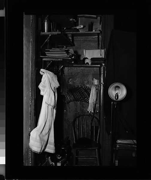 [Walker Evans's Darkroom at 92 Fifth Avenue with Chair, Telephone, and Lamp, New York City], Walker Evans (American, St. Louis, Missouri 1903–1975 New Haven, Connecticut), Film negative 