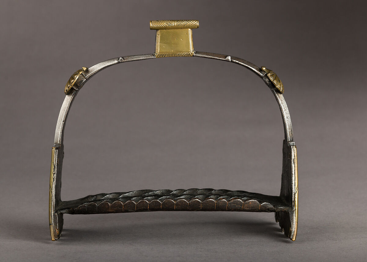 Stirrup, Iron, copper alloy, German 