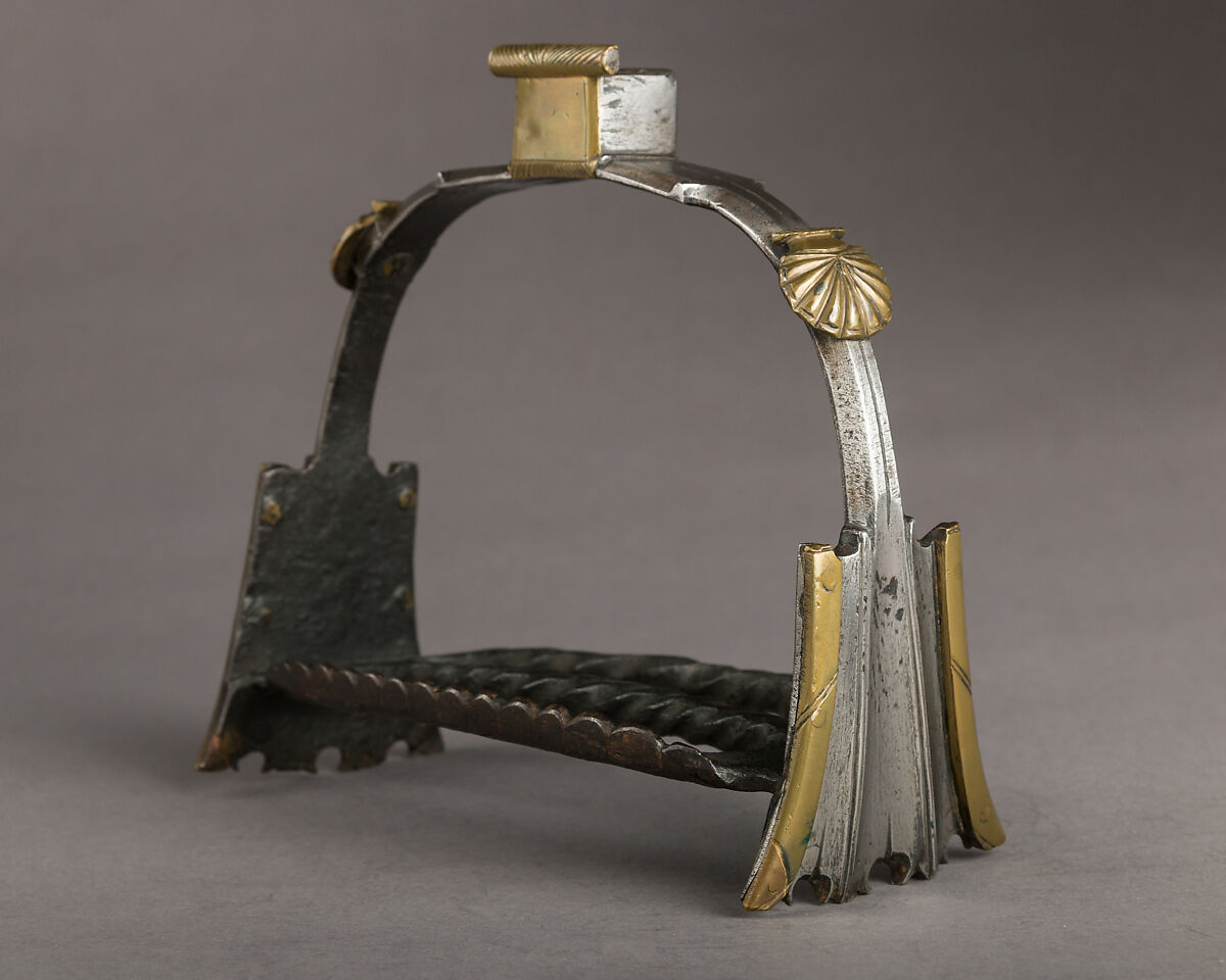 Stirrup, Iron, copper alloy, German