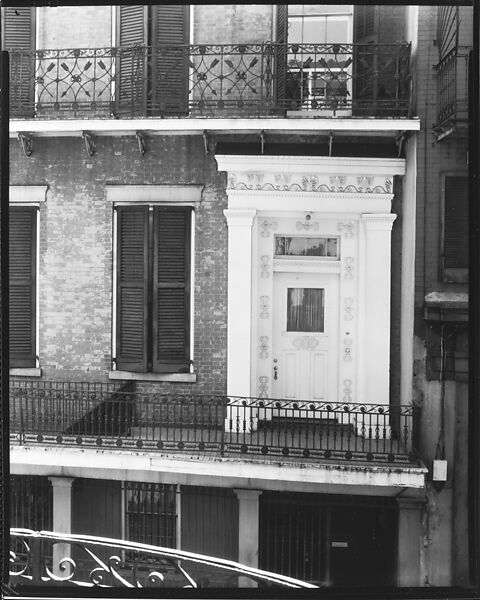 [Greek Revival Doorway on Balcony, New Orleans, Louisiana], Walker Evans (American, St. Louis, Missouri 1903–1975 New Haven, Connecticut), Film negative 